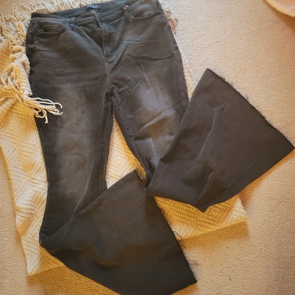 Size 15 Judy Blue Super flare dark gray Jeans - Picture 1 of 6